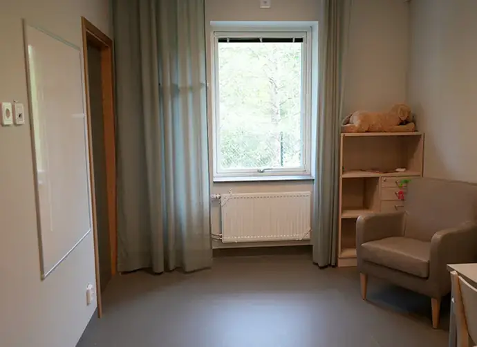 Ett aktivitetsrum på äldreboende.